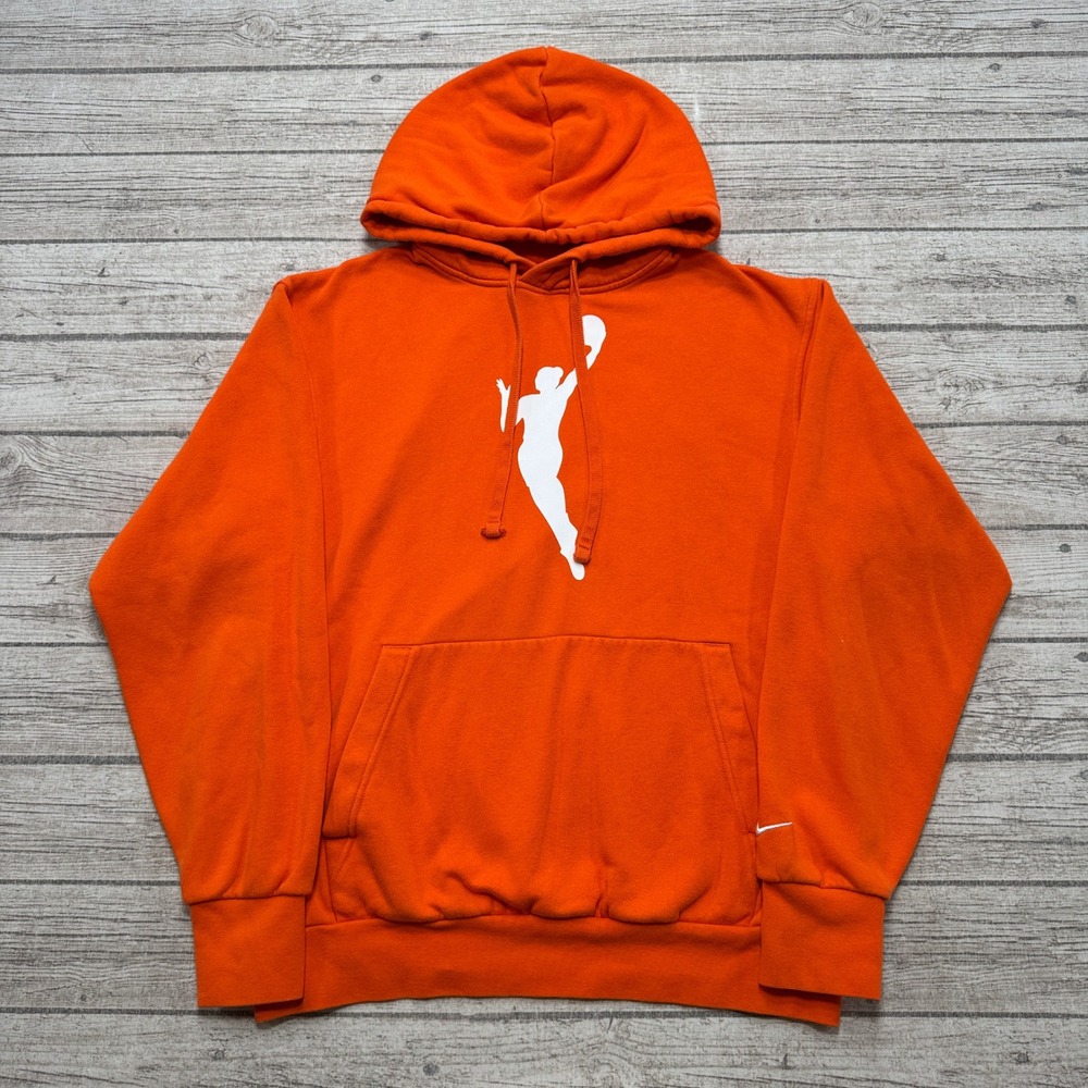 Nike WNBA Hoodie Men's M Orange Pullover Fleece Athletic Basketball Sweatshirt